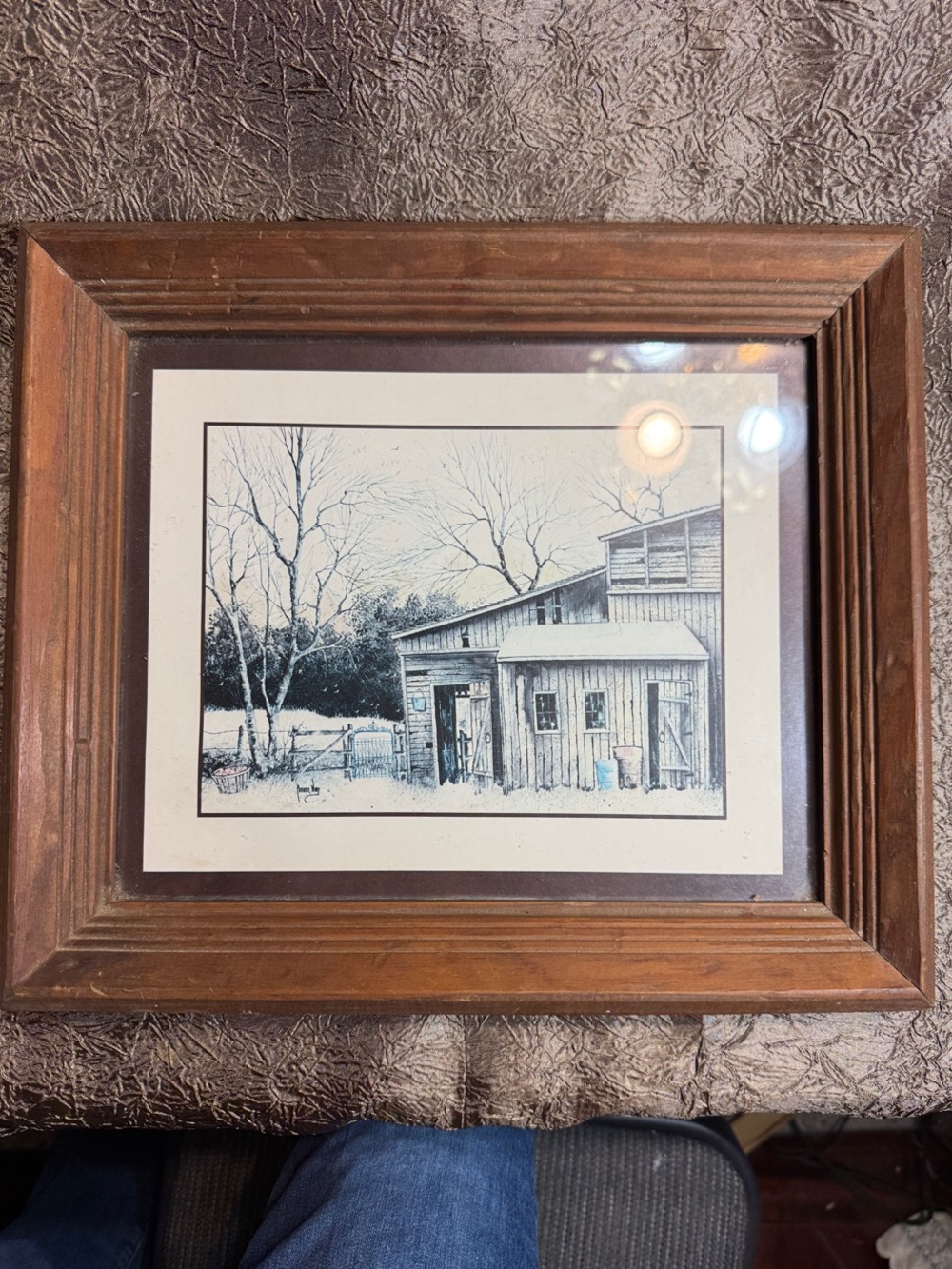 Robert Nidy Framed Rustic Barn Print in Wood Frame - Brown
